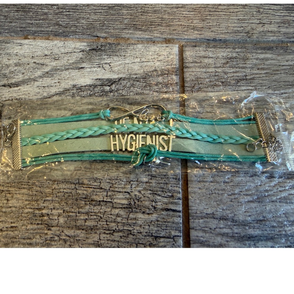 Dental Hygienist Bracelet Dentist Infinity Tooth Charm Jewelry Teeth Gift NWT‎